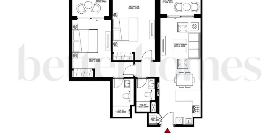 Appartement à Sobha Hartland, Mohammed Bin Rashid City, Dubai, 2 chambres, 90.29 m², № 145697