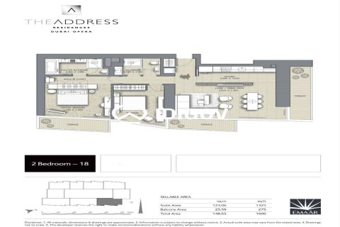 Apartment in The Address Residences Dubai Opera, Downtown Dubai (Downtown Burj Dubai), Dubai 2 bedrooms, 148.64 sq.m. № 144070 - photo 17