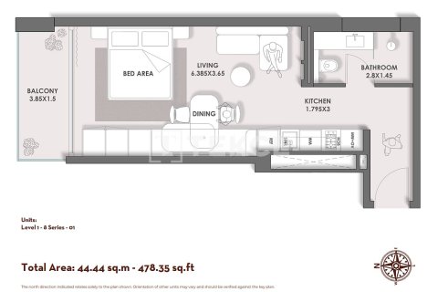 Appartement à Al Satwa, Dubai, studio, 68 m², № 143893 - photo 22