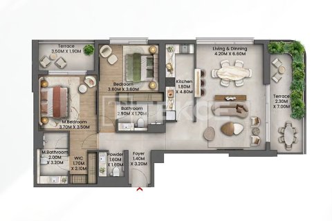 Penthouse à Dubai, 4 chambres, 166 m², № 83818 - photo 20