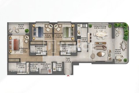 Penthouse à Dubai, 4 chambres, 166 m², № 83818 - photo 21