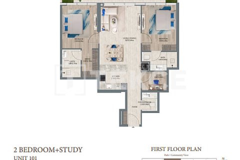 Appartement à Dubai, 1 chambre, 74 m², № 102245 - photo 9