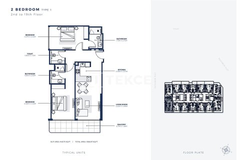 Appartement à Dubai, 2 chambres, 145 m², № 89851 - photo 25