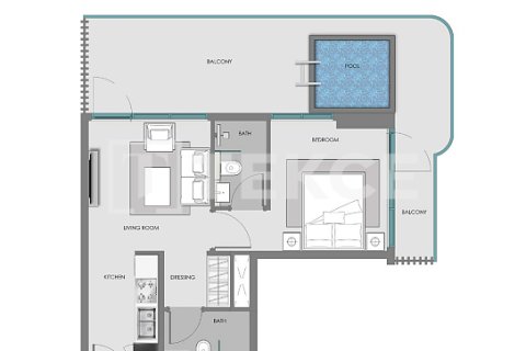 Apartment in Arjan, Dubai 1 bedroom, 61 sq.m. № 70771 - photo 16