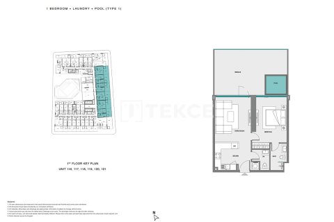 Apartamento en Dubai Land, Dubai, 1 dormitorio, 78 m², № 70773 - foto 19