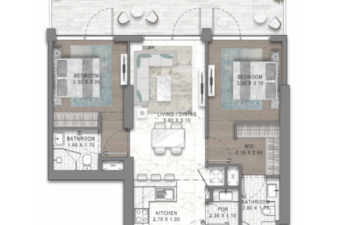 Apartamento en Dubai, 2 dormitorios, 124 m², № 17320 - foto 19