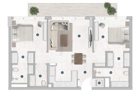 Apartamento en Dubai, 2 dormitorios, 91 m², № 17327 - foto 15