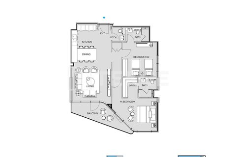 Apartamento en Dubai, 3 dormitorios, 154 m², № 72414 - foto 21