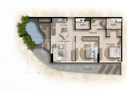 Apartment in Arjan, Dubai 2 bedrooms, 168 sq.m. № 94373 - photo 23