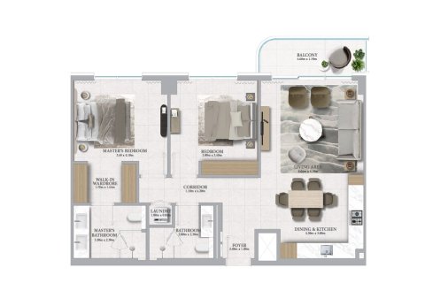 Appartement à Mina Rashid, Dubai, 2 chambres, 108.1 m², № 110203 - photo 4