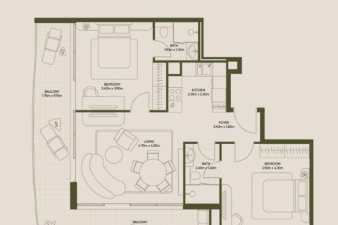Appartement à Dubai, 2 chambres, 97 m², № 37776 - photo 2