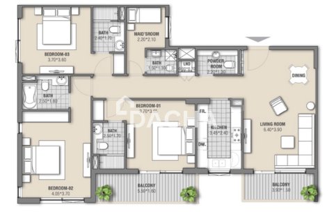 Apartamento en Al Furjan, Dubai, 3 dormitorios, 145 m², № 133248 - foto 2