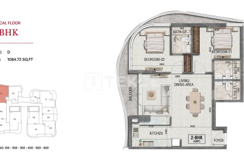 Apartamento en Dubai, 1 dormitorio, 70 m², № 124477 - foto 21