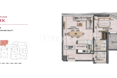 Apartamento en Dubai, 1 dormitorio, 70 m², № 124477 - foto 18