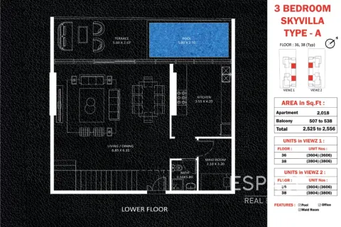 Appartement à Jumeirah Lake Towers, Dubai, 3 chambres, 237 m², № 122578 - photo 16