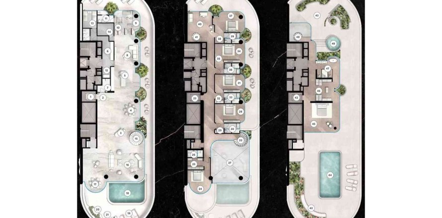 Ático en THE RINGS en Jumeirah, Dubai, 7 dormitorios, 1783 m², № 31200