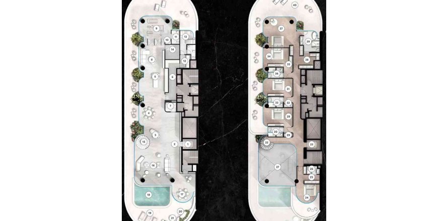 Dúplex en THE RINGS en Jumeirah, Dubai, 6 dormitorios, 1168 m², № 31198
