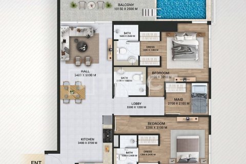 Dúplex en Dubai, 3 dormitorios, 249 m², № 139566 - foto 11