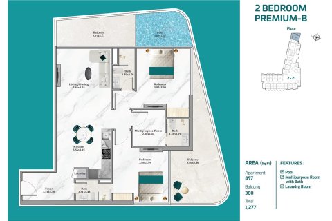 Купить квартиру в Maritime City, Дубай: студию, 38м², № 103520 - фото 10