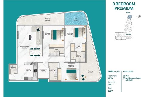 Купить квартиру в Maritime City, Дубай: студию, 38м², № 103520 - фото 11