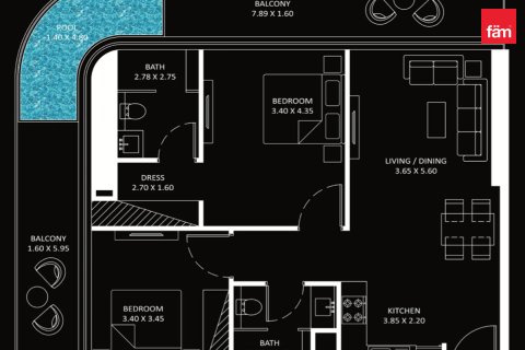 Apartment in Business Bay, Dubai 2 bedrooms, 104.8 sq.m. № 119217 - photo 15