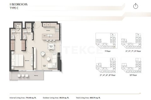 Купить квартиру в Meydan, Дубай: 2 спальни, 110м², № 124828 - фото 24