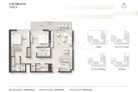 Купить квартиру в Meydan, Дубай: 2 спальни, 110м², № 124828 - фото 22