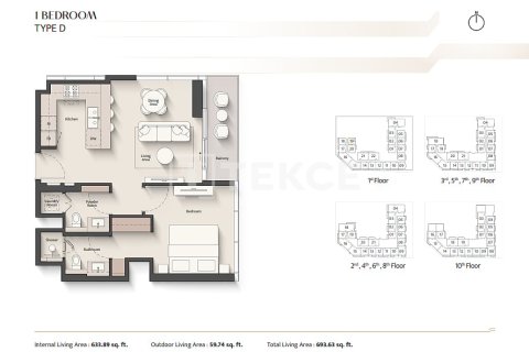Купить квартиру в Meydan, Дубай: 2 спальни, 110м², № 124828 - фото 23