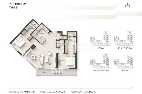 Купить квартиру в Meydan, Дубай: 2 спальни, 110м², № 124828 - фото 21