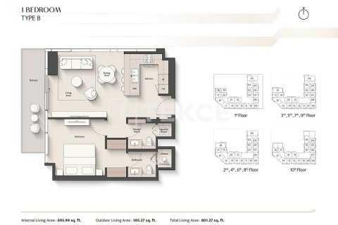 Купить квартиру в Meydan, Дубай: 2 спальни, 110м², № 124828 - фото 25
