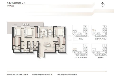 Купить квартиру в Meydan, Дубай: 2 спальни, 110м², № 124828 - фото 18