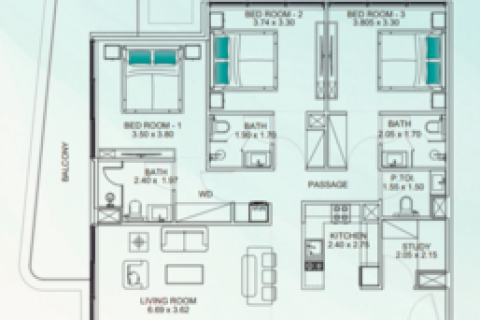 Apartment in Dubai 1 bedroom, 74 sq.m. № 103454 - photo 14