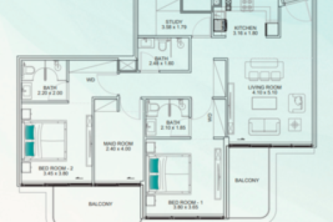 Apartment in Dubai 1 bedroom, 74 sq.m. № 103454 - photo 13