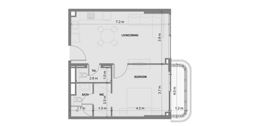 شقة في Blue Marina Residence في دبي 1غرف نوم, 62 م² رقم 47477