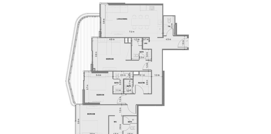 شقة في Blue Marina Residence في دبي 3 غرف نوم, 161 م² رقم 47483