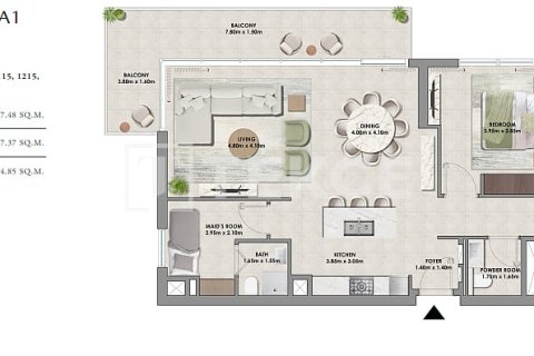 Apartamento en Dubai Hills Estate, Dubai, 2 dormitorios, 99 m², № 123695 - foto 17