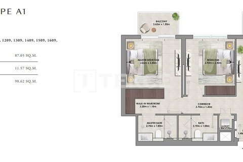 Apartamento en Dubai Hills Estate, Dubai, 2 dormitorios, 99 m², № 123695 - foto 14