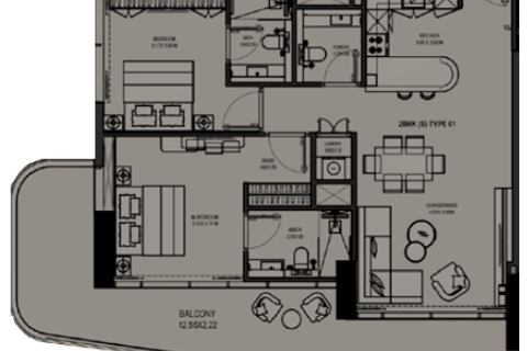 Appartement à Majan, Dubai, 2 chambres, 117 m², № 47427 - photo 12