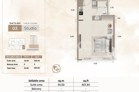 Apartamento en Dubai Sports City, Dubai, 2 dormitorios, 121 m², № 123323 - foto 28