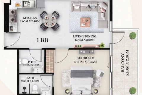 Appartement à Dubai, 2 chambres, 121 m², № 50313 - photo 15