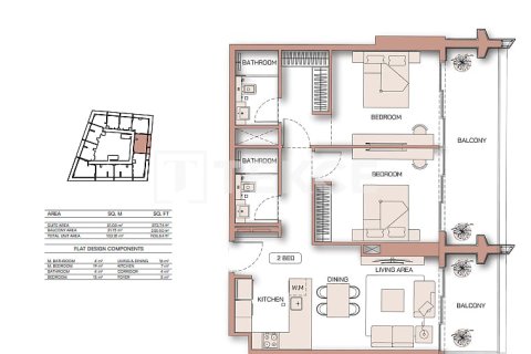 Apartment in Dubai 2 bedrooms, 107 sq.m. № 77365 - photo 18