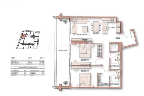 Apartment in Dubai 2 bedrooms, 107 sq.m. № 77365 - photo 16