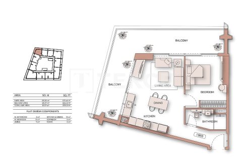 Apartment in Dubai 2 bedrooms, 107 sq.m. № 77365 - photo 14