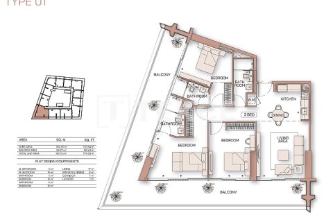 Apartment in Dubai 2 bedrooms, 107 sq.m. № 77365 - photo 20