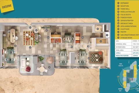 Office in Business Bay, Dubai 2 bedrooms, 191 sq.m. № 99734 - photo 27