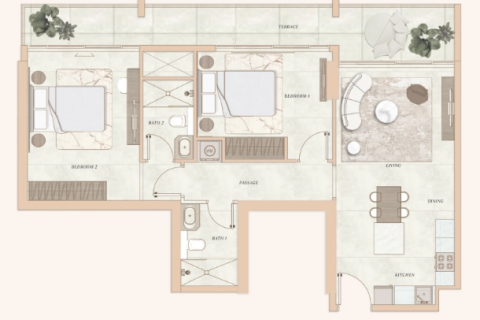 Appartement à Dubai, 2 chambres, 103 m², № 20926 - photo 17
