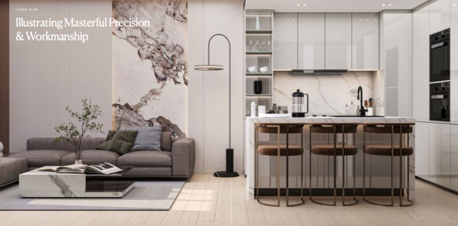 Apartamento en Jumeirah Village Circle, Dubai, 1 dormitorio, 90 m², № 8348