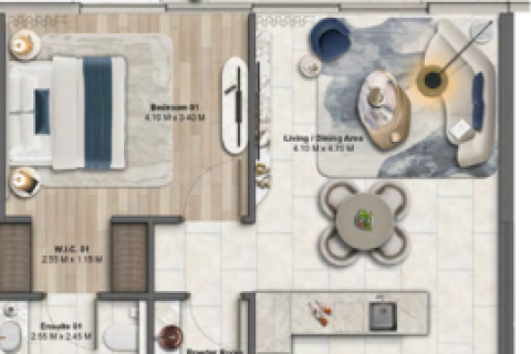 Appartement à Maritime City, Dubai, 1 chambre, 78 m², № 103417 - photo 6