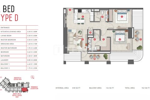 شقة في Meydan, دبي 1غرف نوم, 55 م² رقم 105650 - صورة 11