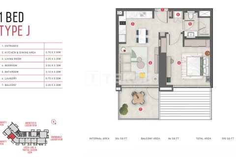 شقة في Meydan, دبي 1غرف نوم, 55 م² رقم 105650 - صورة 3